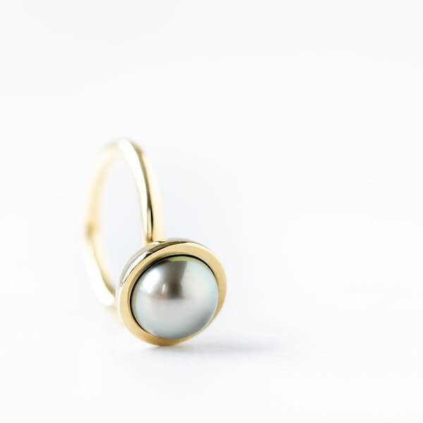 Gouden ring met Tahiti parel - Afbeelding 3