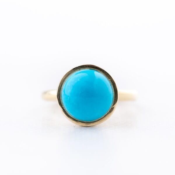 Gouden ring met turquoise - Afbeelding 2