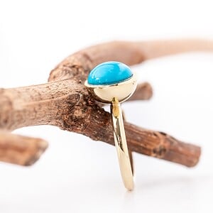 Gouden ring met turquoise