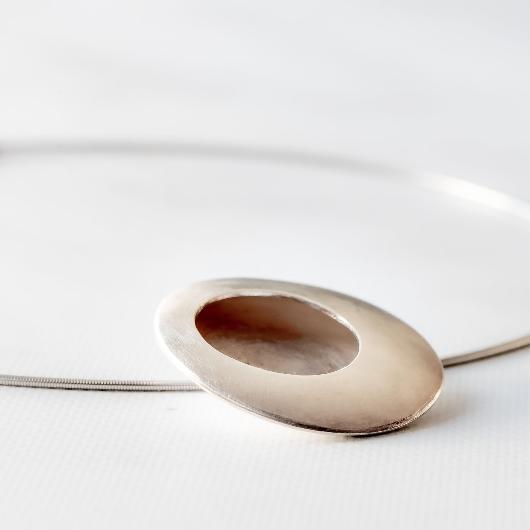 Ketting zilver cirkel