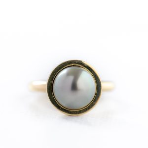 Ring goud tahiti parel