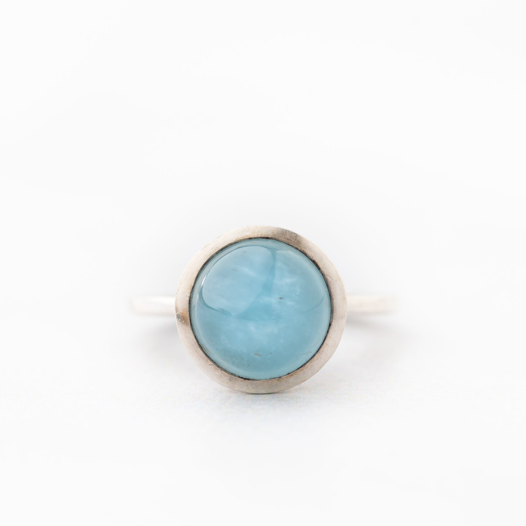 Ring zilver aquamarijn