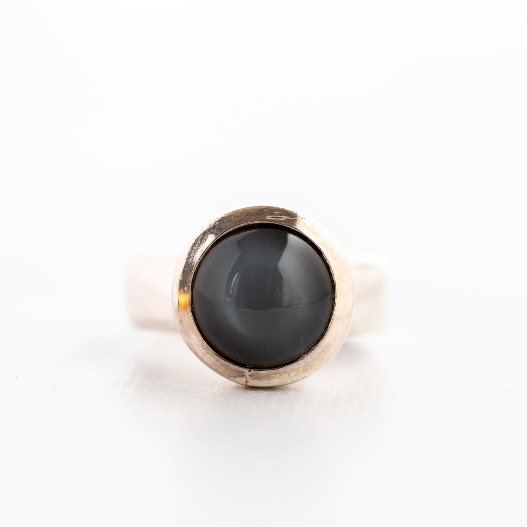 Ring zilver grijze maansteen