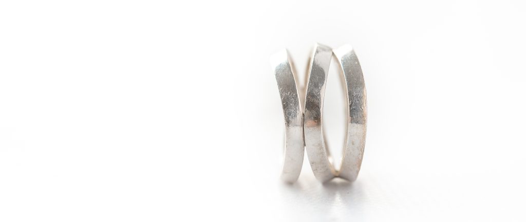 Ring zilver le onde