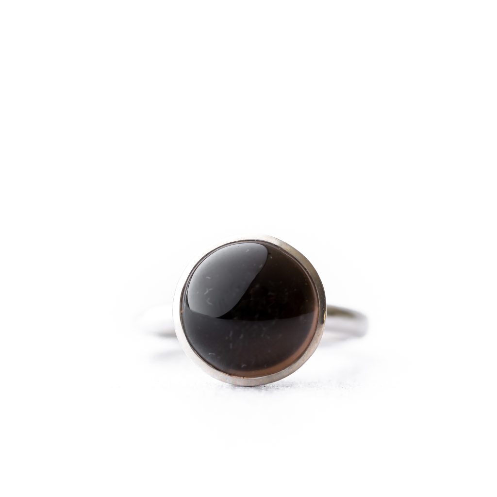 Ring zilver rookkwarts